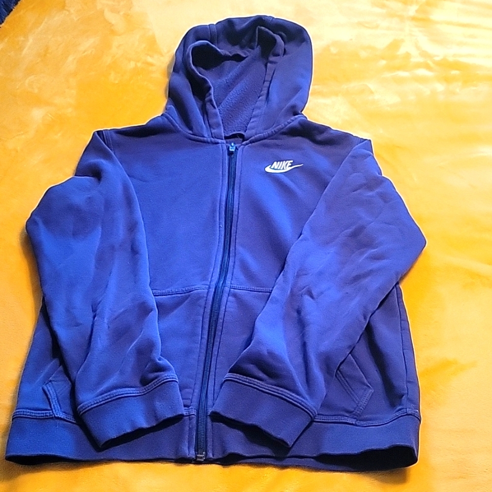 Nike Boy's Navy Blue Zip Up Hoodie Large